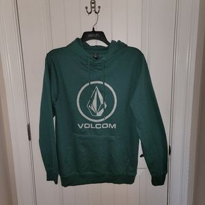 NWT Volcom BRASS TACKS 1.5 PULLOVER FLEECE HOODIE  Kelly Green Mens Medium